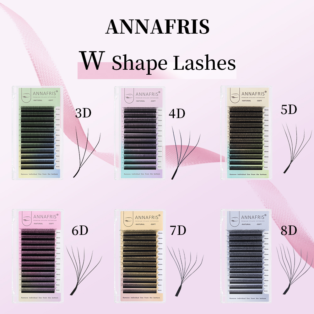 Eyelash Extension For Asian Eyes - ANNAFRIS Mi giả dạng quạt sẵn