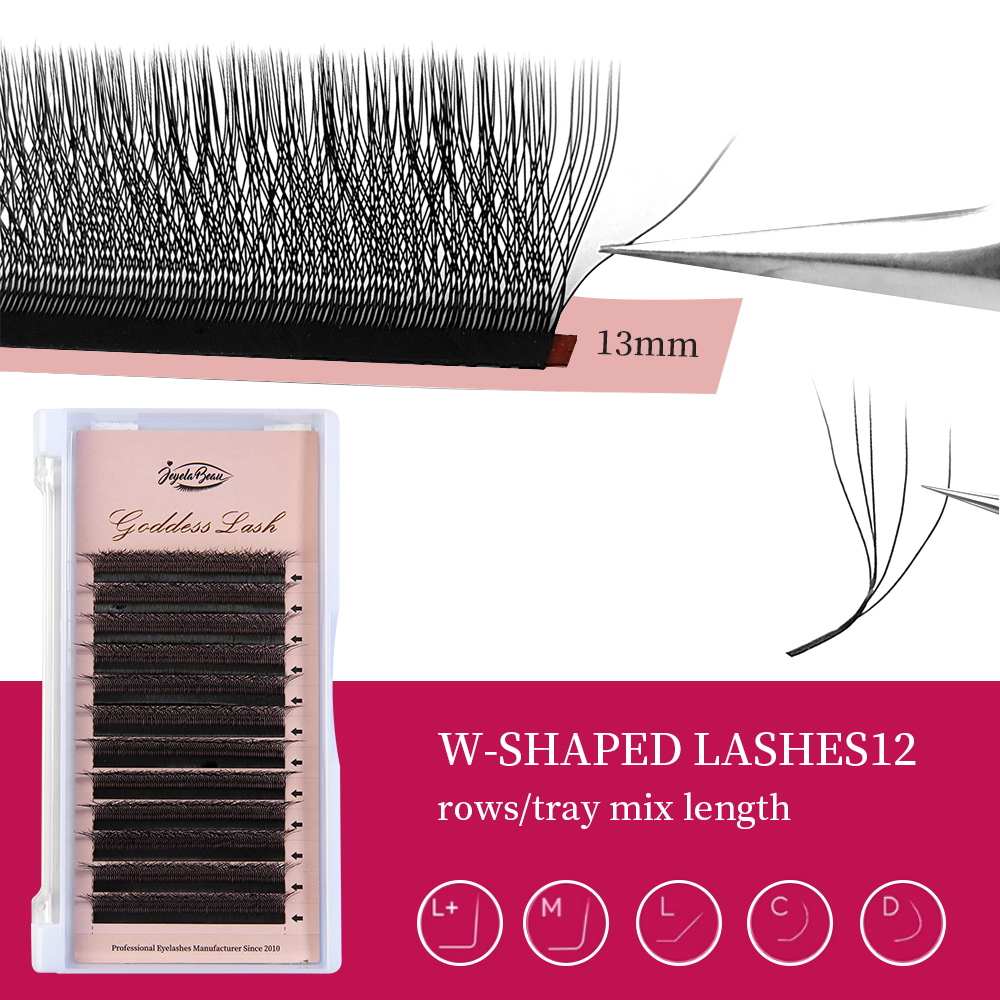 Goddess W3D 4D 5D M Curl Eyela - đánh giá và giá Eyelash Extension Human Hair